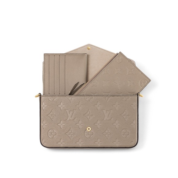 Beige Louis Vuitton Cream Clutch with Elegant Gold Hardware - Picture 10 of 14